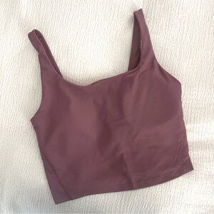 Old Navy Active Light Support PowerSoft Longline Ribbed Sports Bra - Brown